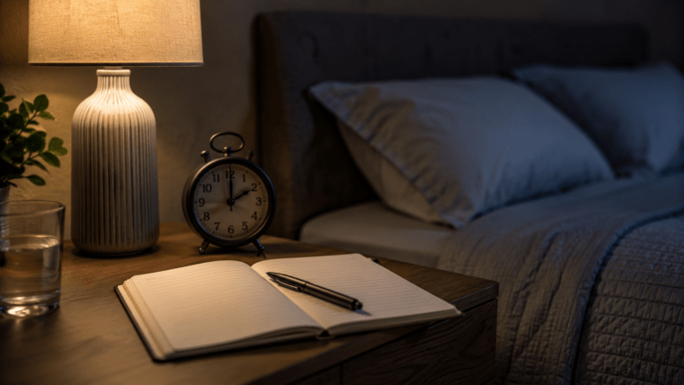A calm adult in a therapy office learning how CBT-I treats chronic insomnia and sleep anxiety